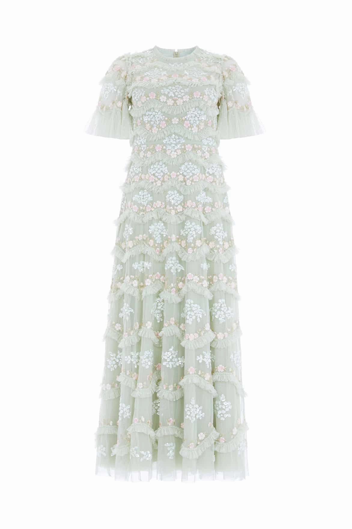 Calm Grace Daisy Wave Ankle Gown