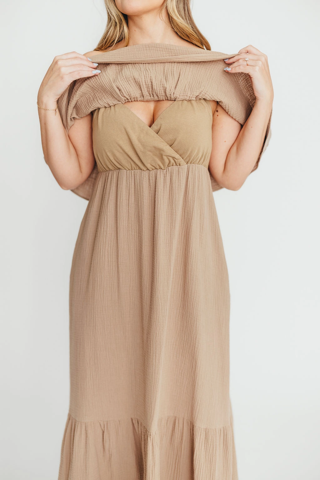 Josie 100% Cotton Maxi Dress in Dry Thyme - Bump & Nursing Friendly *Final-Sale* Mood Comfort Comfortable shift dress