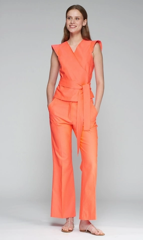 Street Ready Veronica Trouser in Naranja Fluor