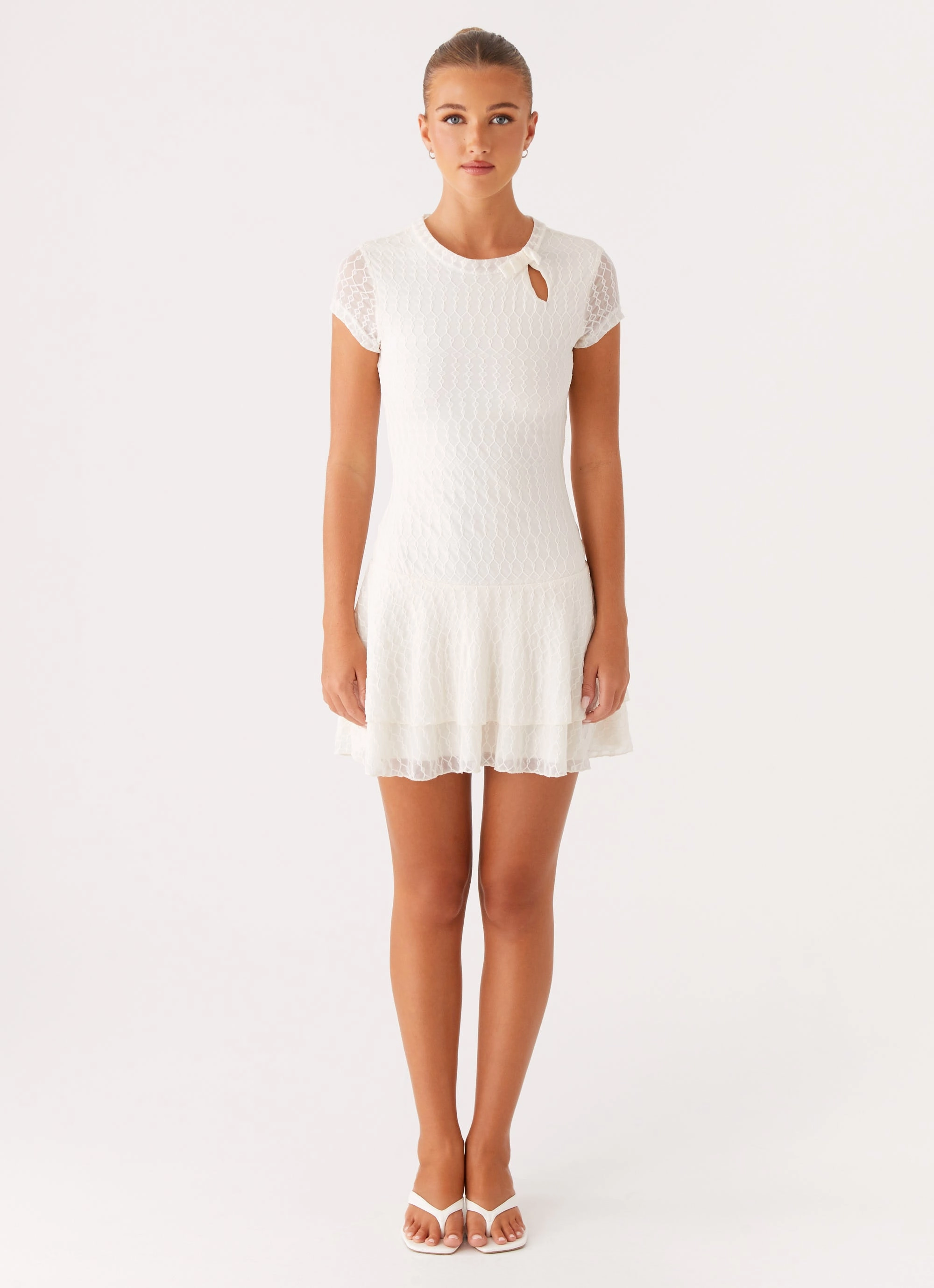 Night Mood Resort-Wear Esty Mini Dress - Ivory