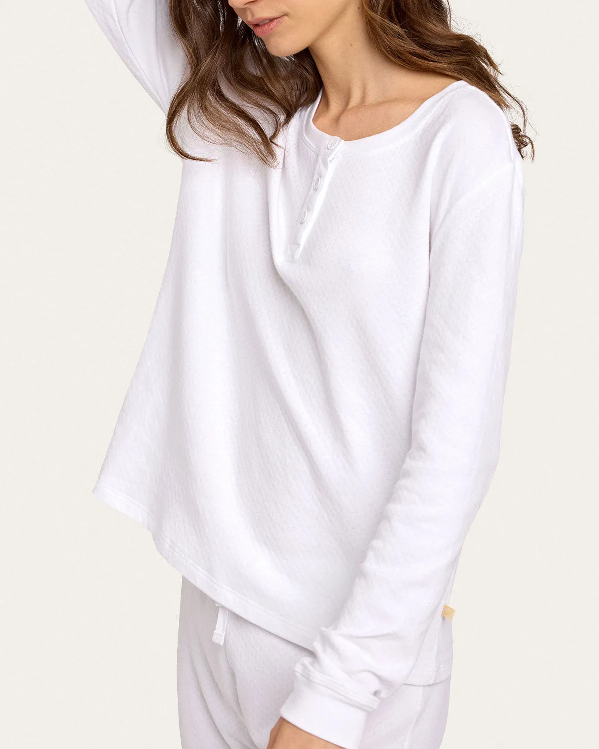 Evan PJ Set In Chalk Pointelle