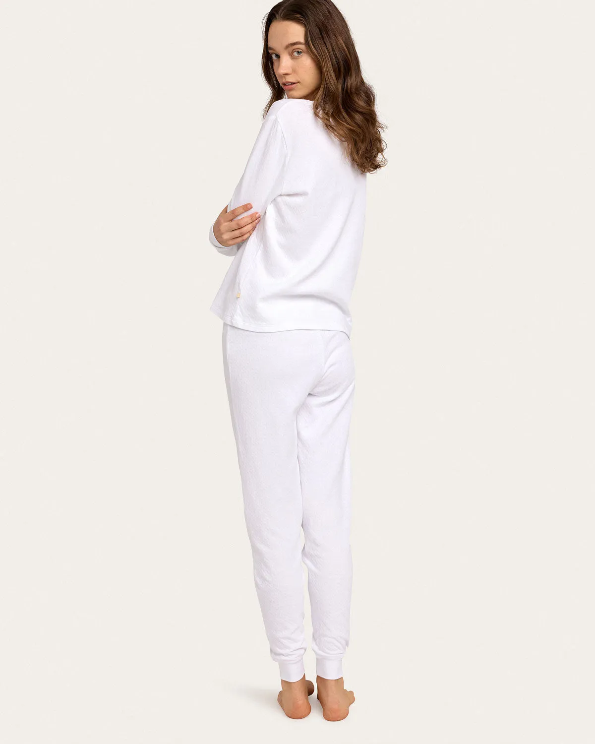Evan PJ Set In Chalk Pointelle