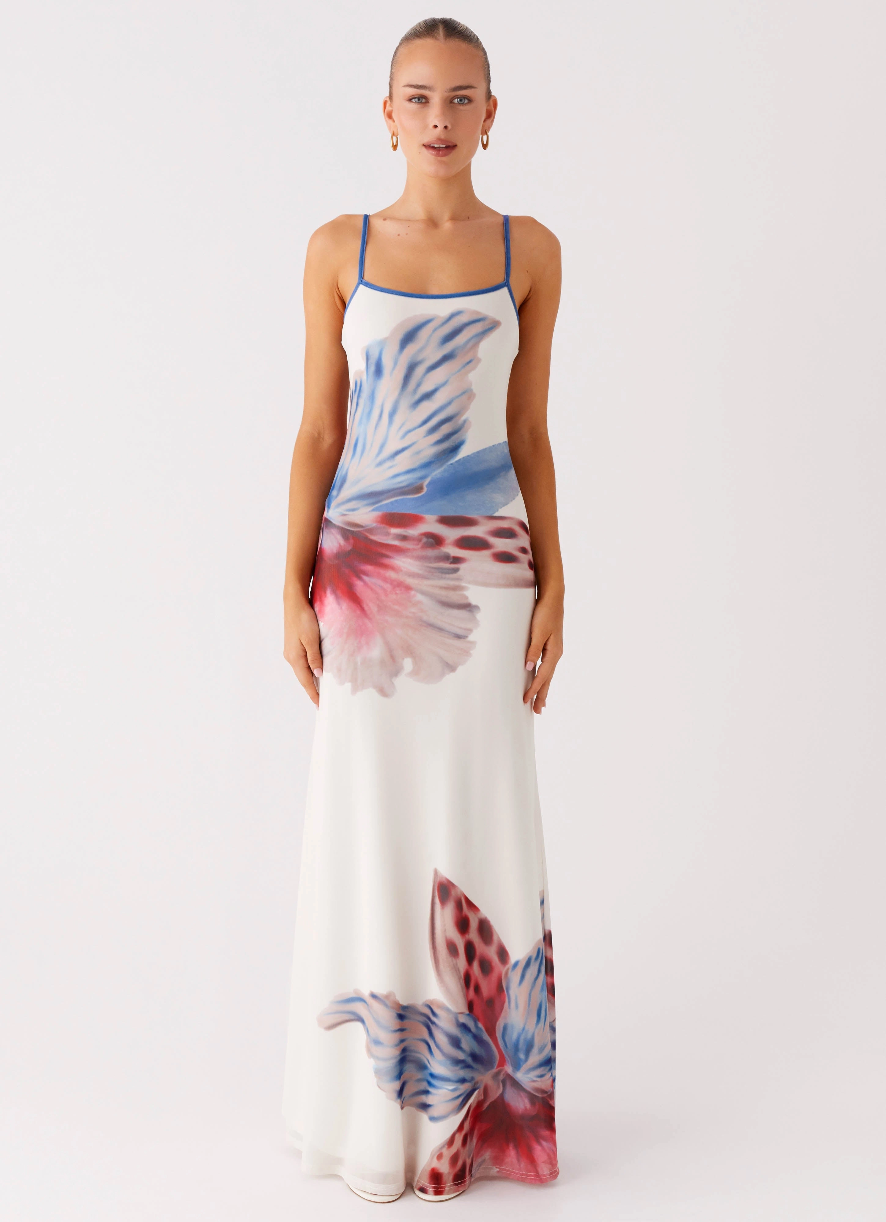 Everett Maxi Dress - White Sea Bloom Day Outfit All Wear