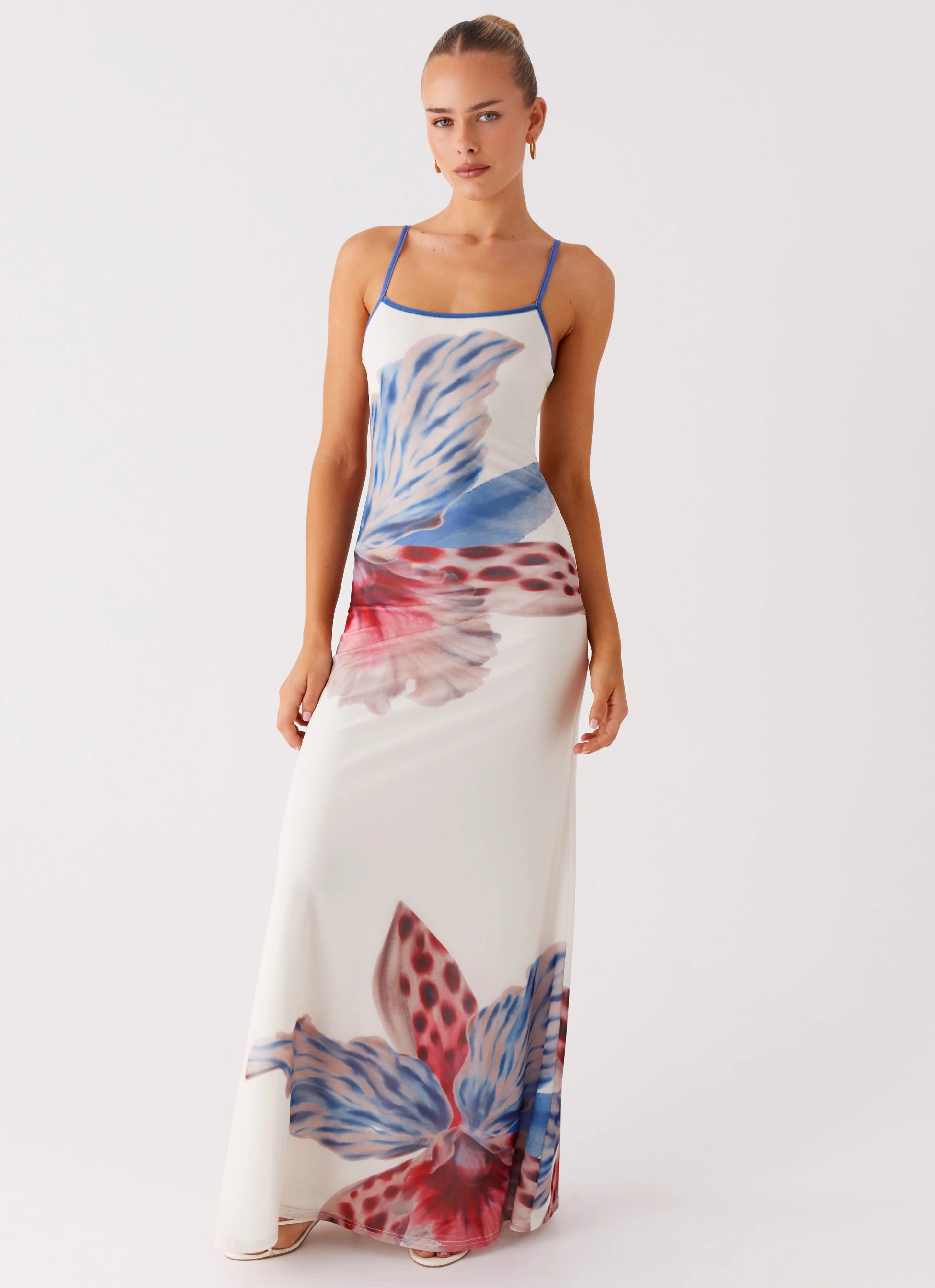 Everett Maxi Dress - White Sea Bloom Light Weight