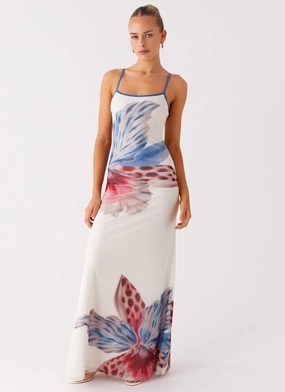Everett Maxi Dress - White Sea Bloom Light Weight