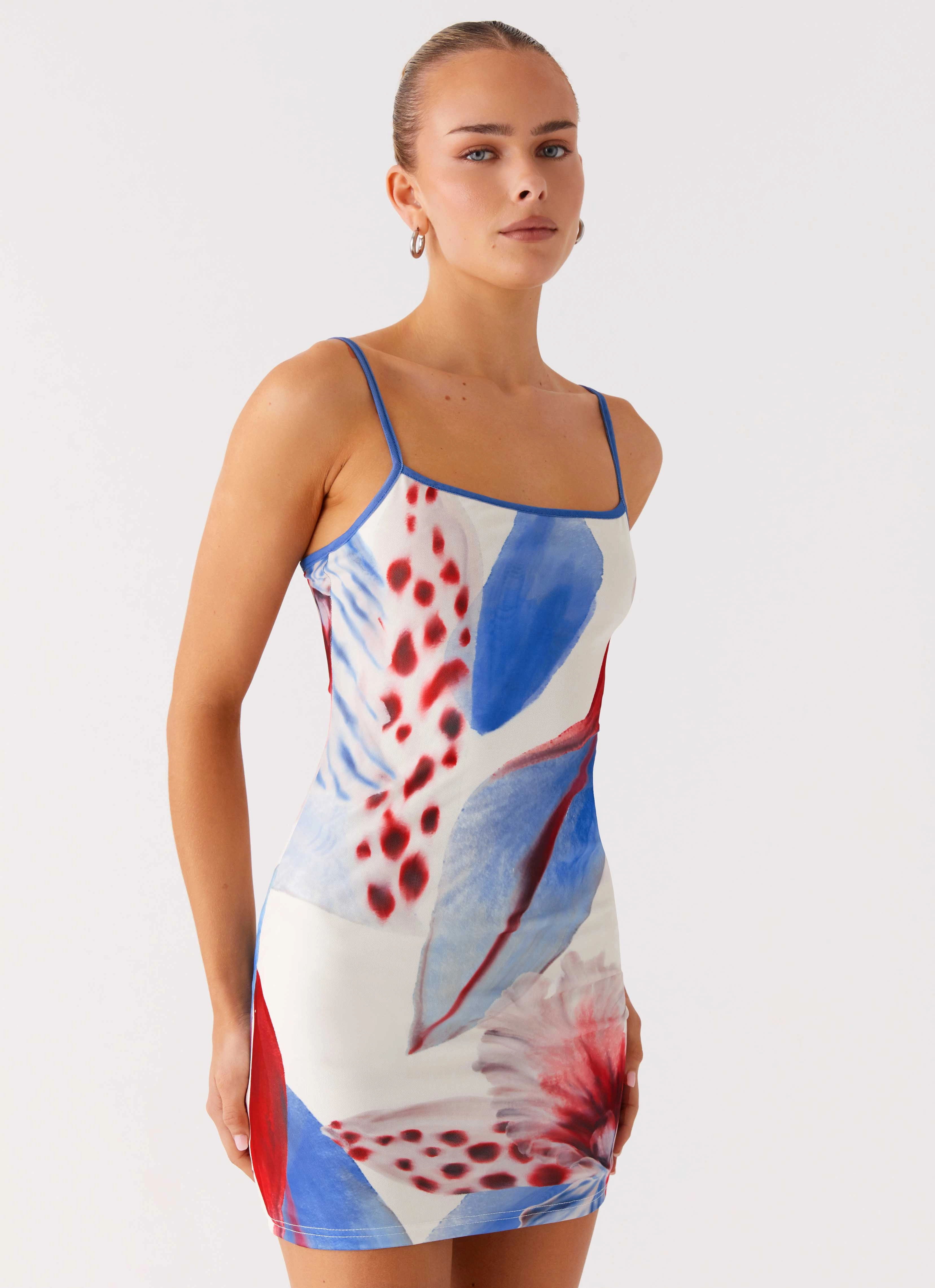 Everett Mini Dress - Deep Sea Bloom Feminine Movement Playful and flirty dress