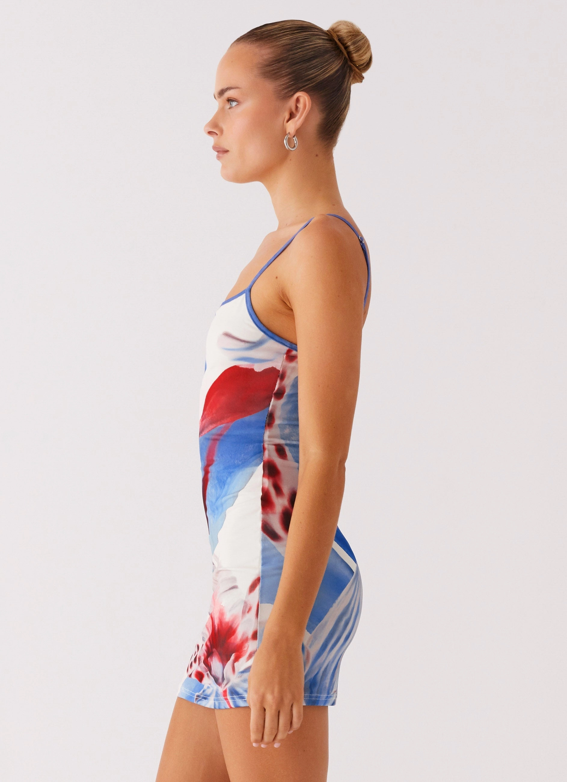 Elegant Simplicity Everett Mini Dress - Deep Sea Bloom
