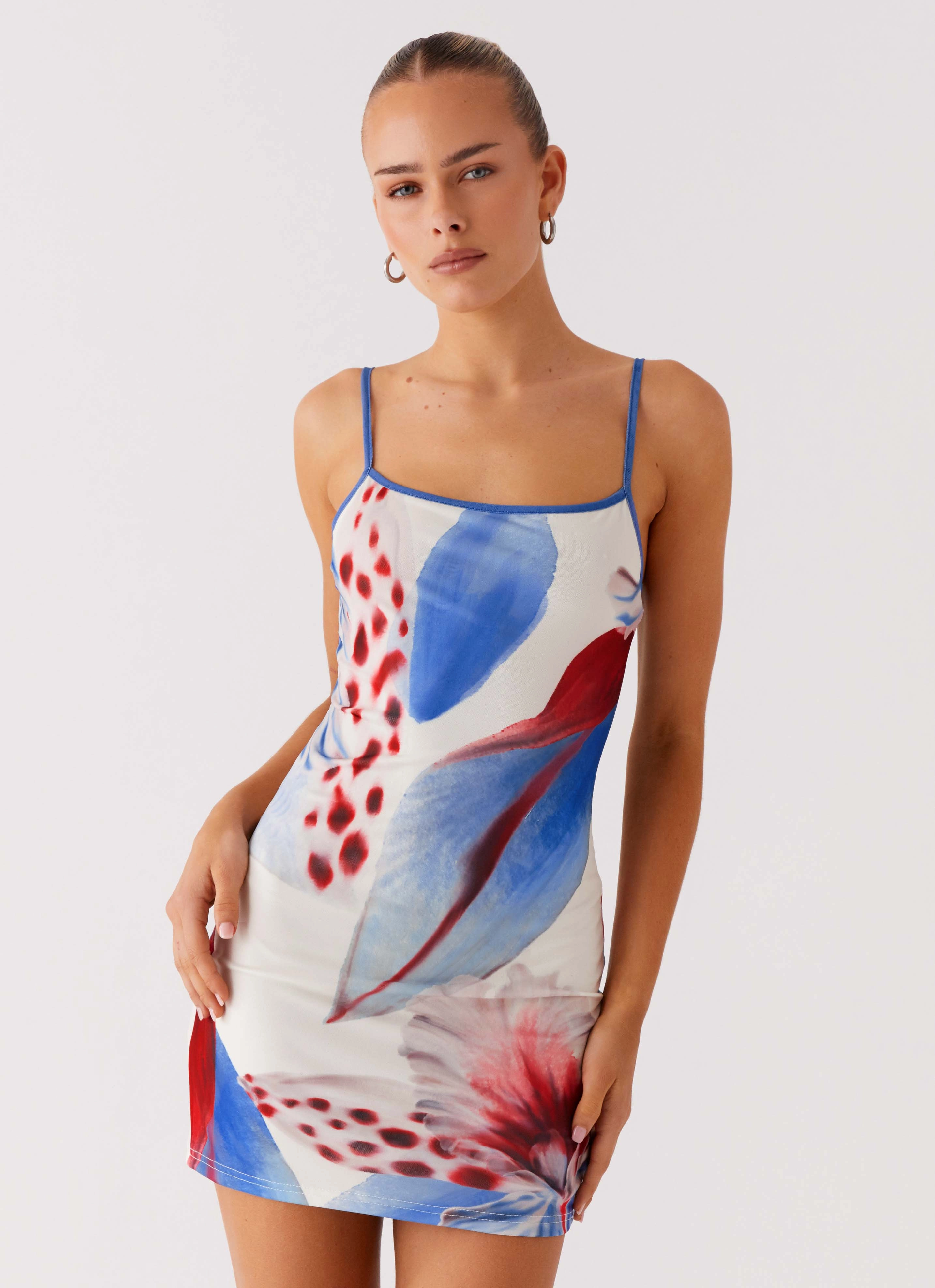 Body Fit Everett Mini Dress - Deep Sea Bloom
