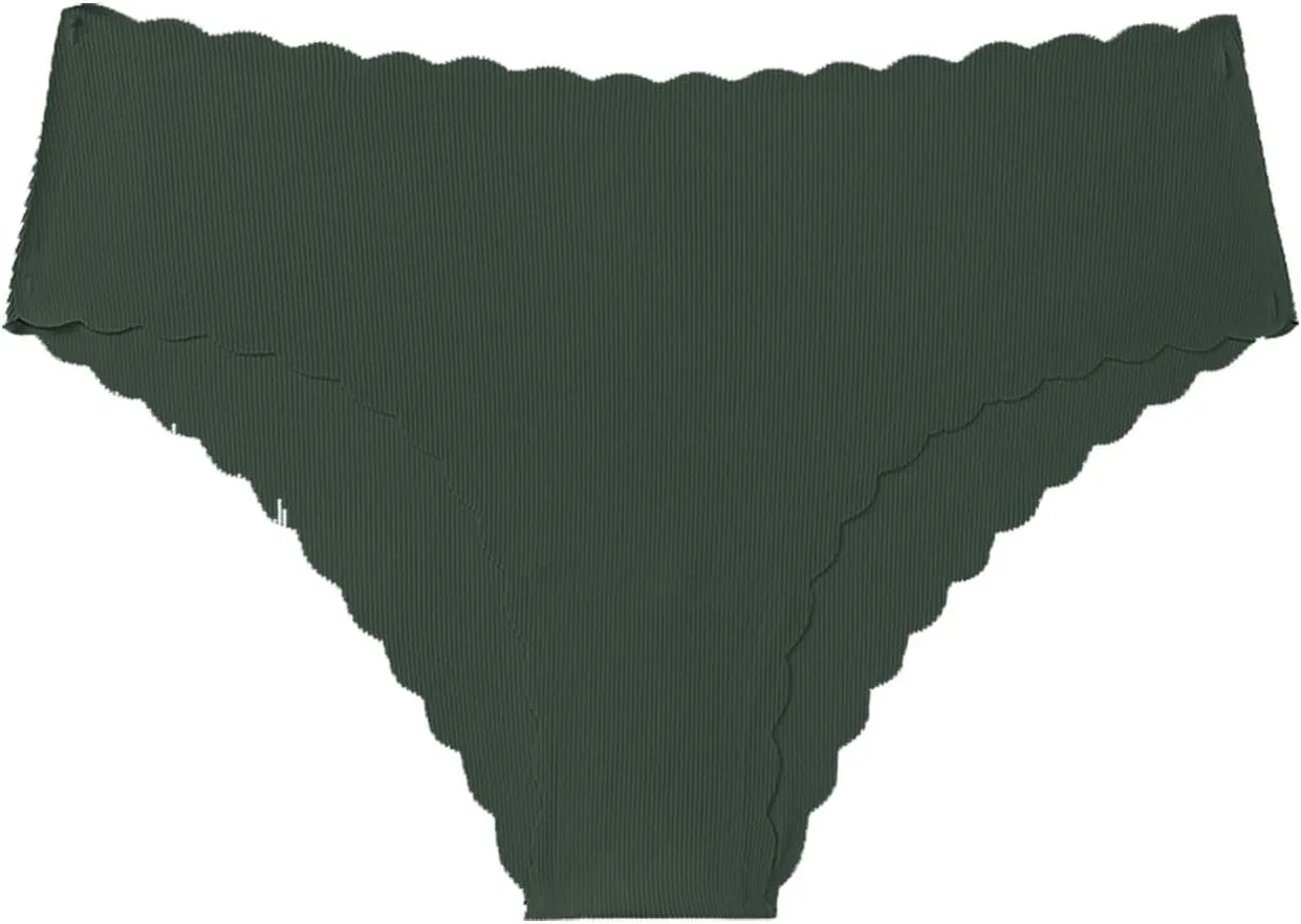 Everyday Panties for Women Seamless Mid-Waist Elastic Comfy Breathable Briefs Classic Simple Solid Underpants