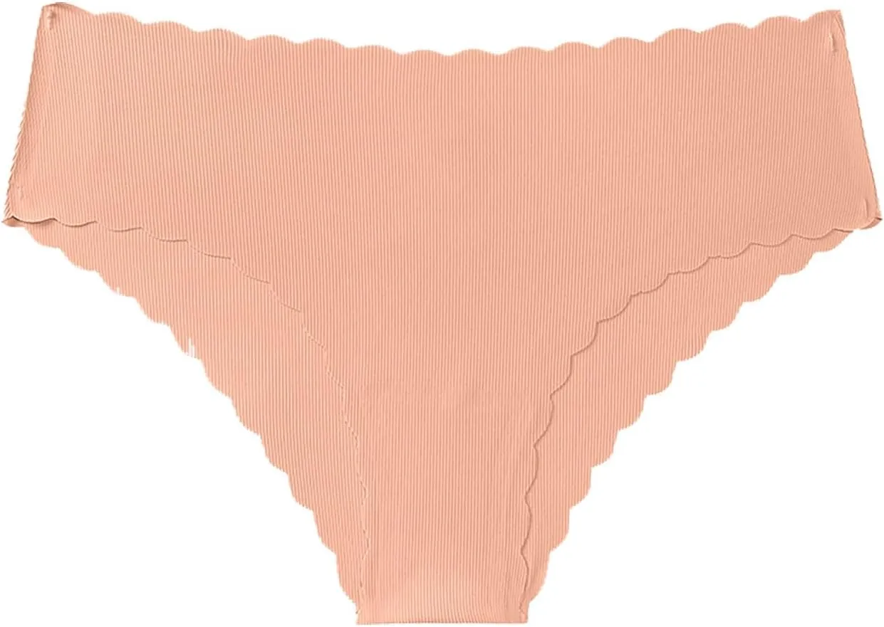 Everyday Panties for Women Seamless Mid-Waist Elastic Comfy Breathable Briefs Classic Simple Solid Underpants