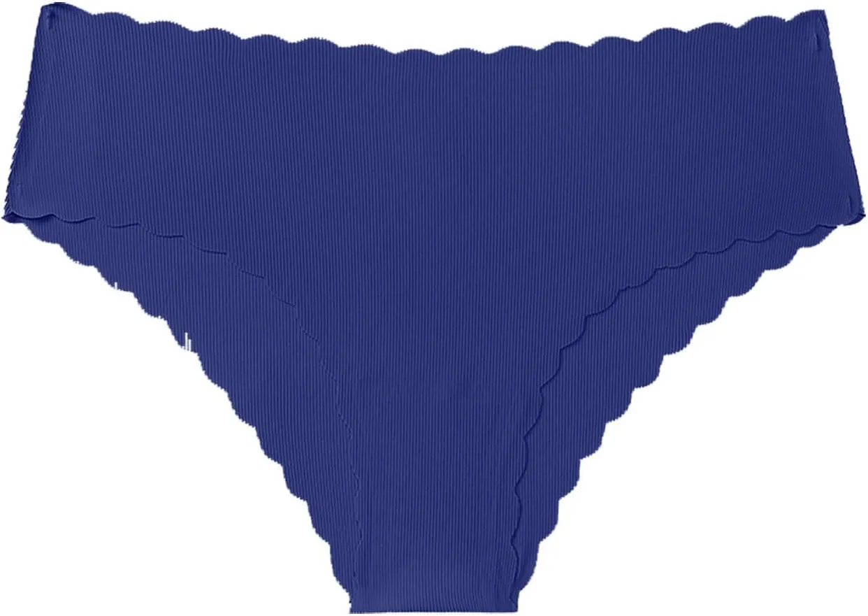 Everyday Panties for Women Seamless Mid-Waist Elastic Comfy Breathable Briefs Classic Simple Solid Underpants