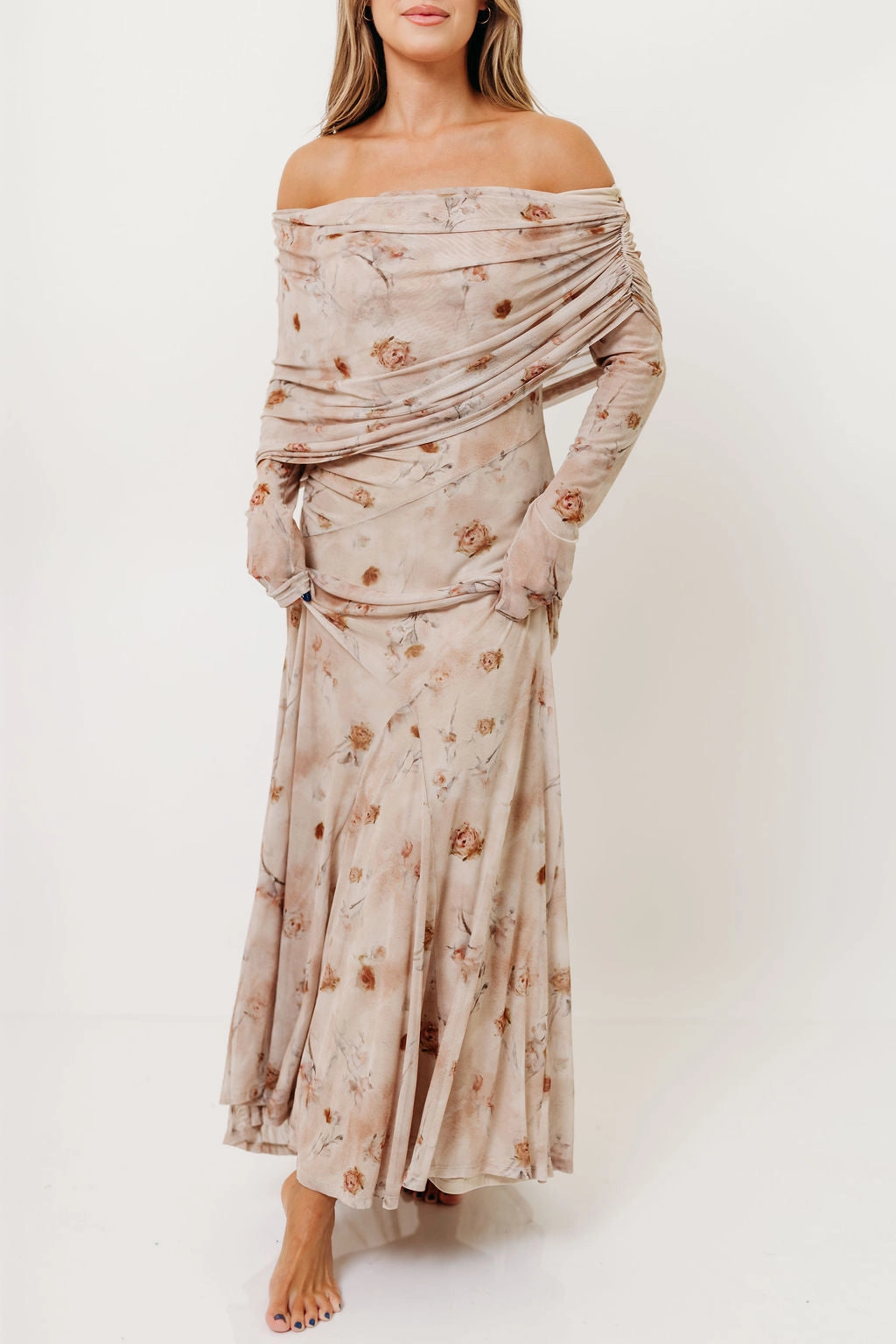 Azaleia Maxi Dress in Natural *Nov 10 PRE-ORDER* City-Style Cool Elegance
