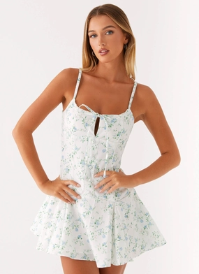 Trendy Silhouette Helena Mini Dress - Vintage Ditsy Floral