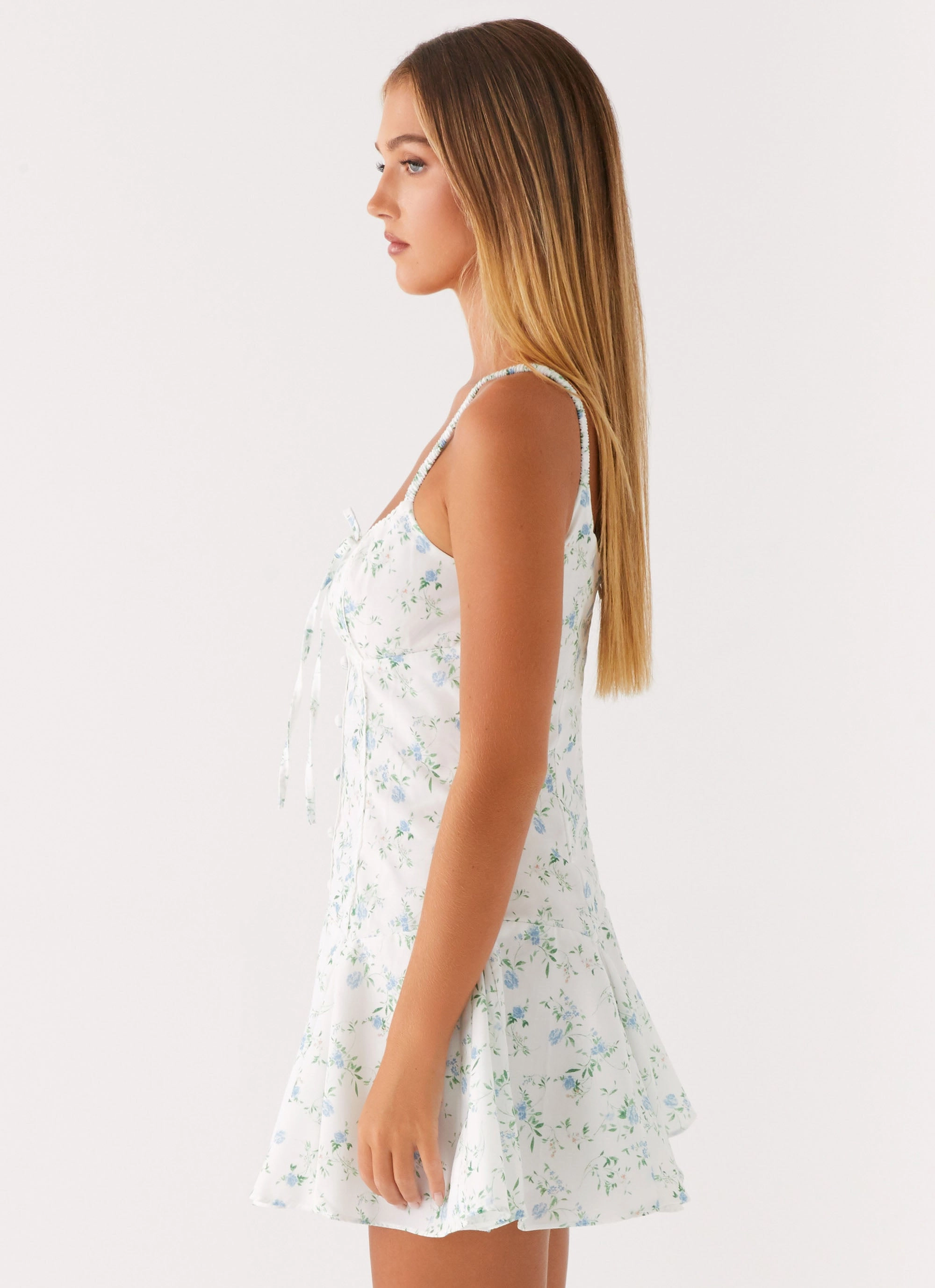 Capsule-Wardrobe Floral Comfort Helena Mini Dress - Vintage Ditsy Floral