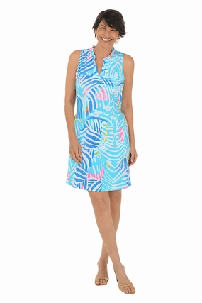 Modern and Stylish Casual weekend dress Wendy Ruffle Neck Sleeveless Dress