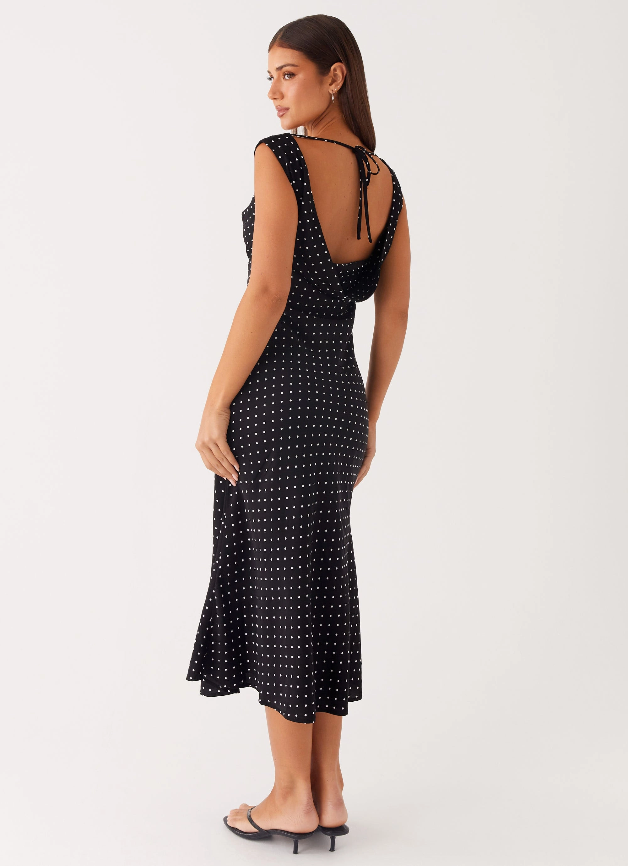Clean Mood Urban appeal Role Model Maxi Dress - Black Polka Dot