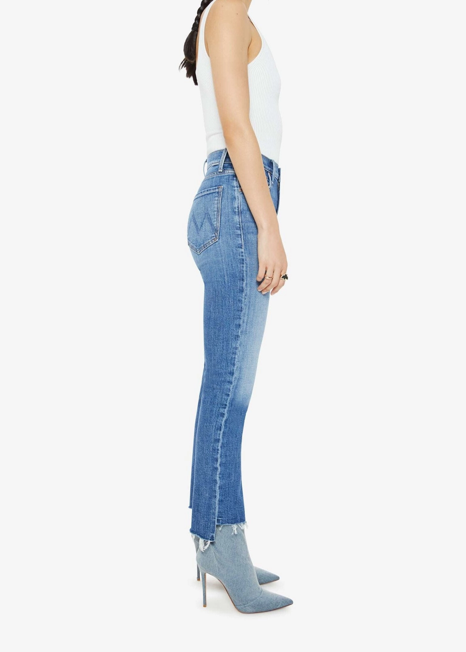 Traveler Gear Bold Look High Waisted Rider Ankle Step Fray in Loafers and Lassos