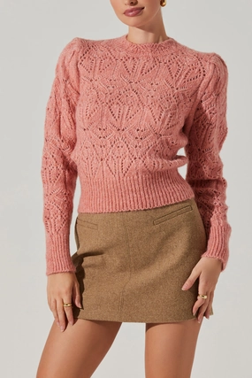 Reinforced Buttonholes Evy Sweater Coral Quartz