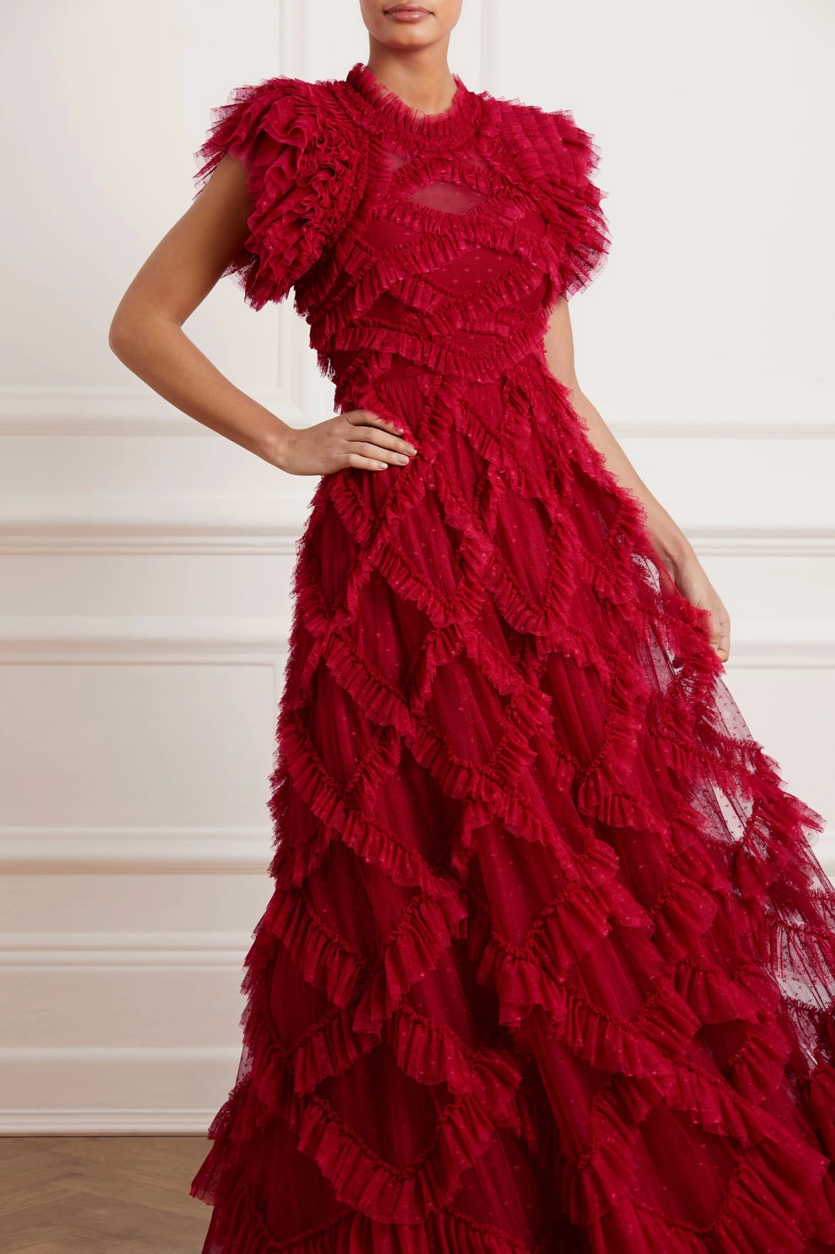 Rural Charm Fashion Layers Genevieve Ruffle Gown