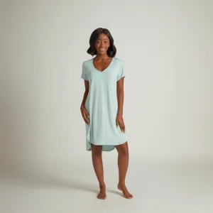 Faceplant Bamboo® Claire Nightgown in Aqua Mist