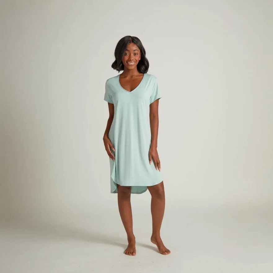 Faceplant Bamboo® Claire Nightgown in Aqua Mist