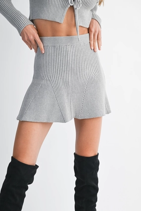 Push Button Closure EVERLY FLARED MINI SKIRT