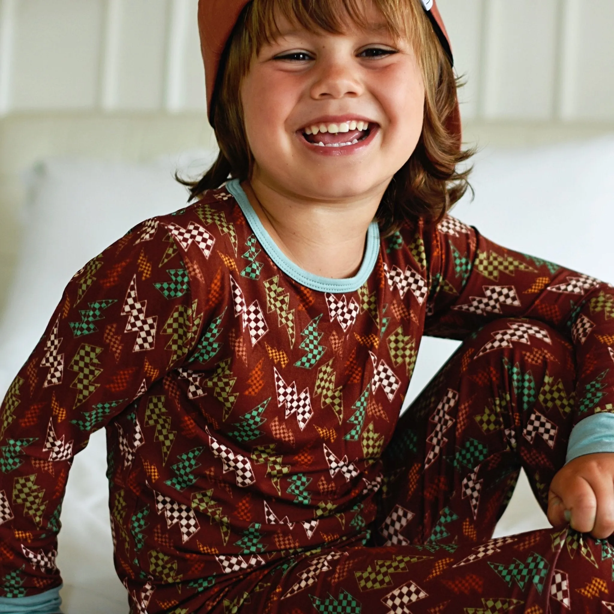 Fall Bolts Bamboo Long Sleeve Pajamas