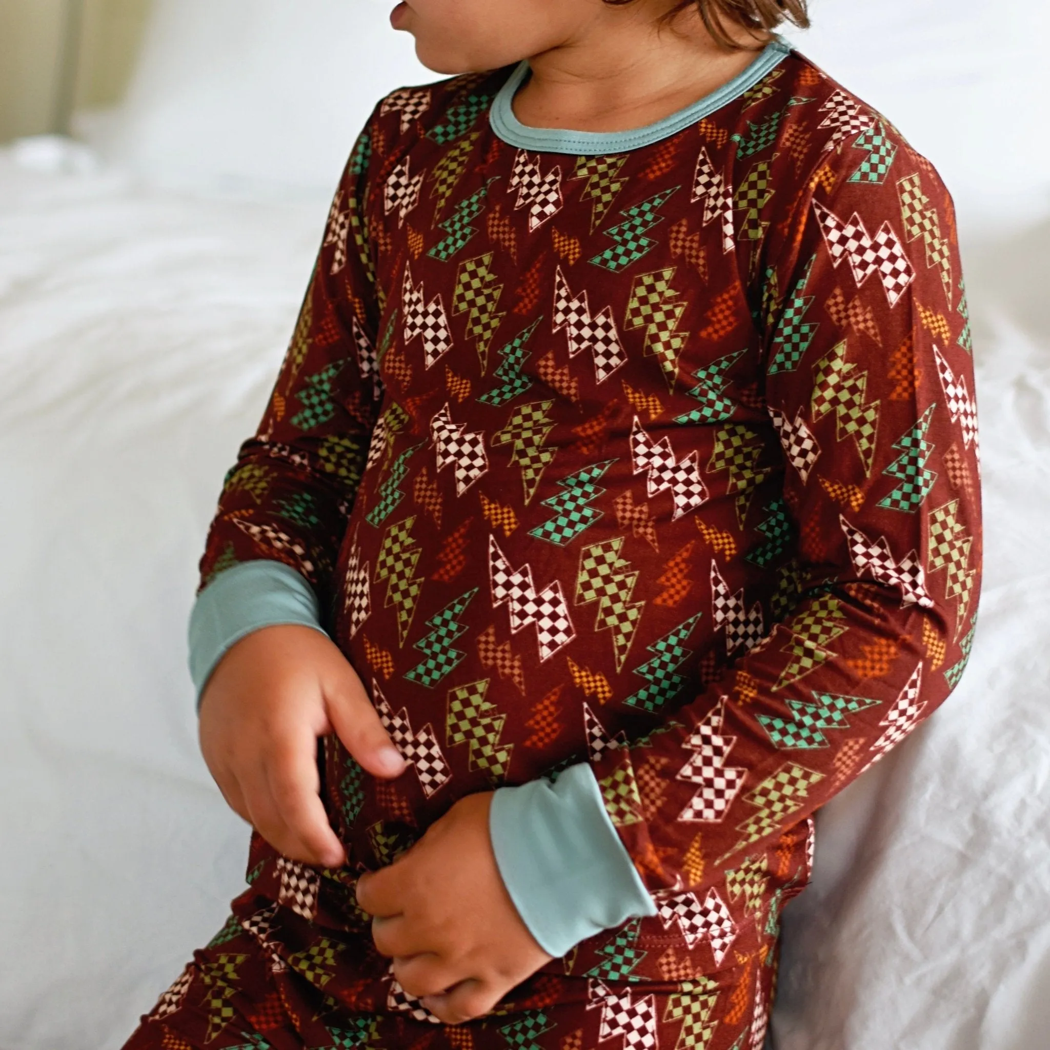 Fall Bolts Bamboo Long Sleeve Pajamas