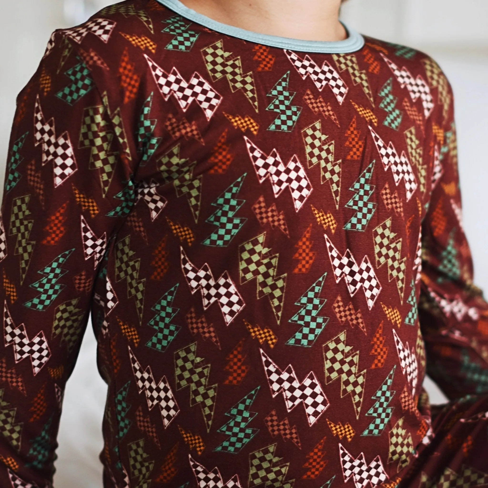 Fall Bolts Bamboo Long Sleeve Pajamas
