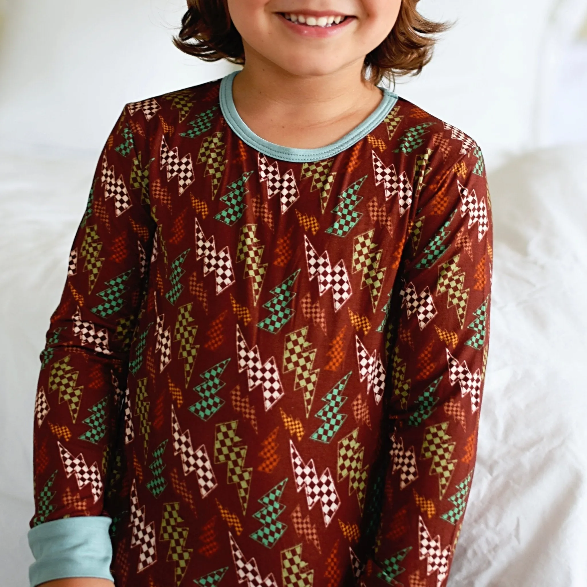 Fall Bolts Bamboo Long Sleeve Pajamas