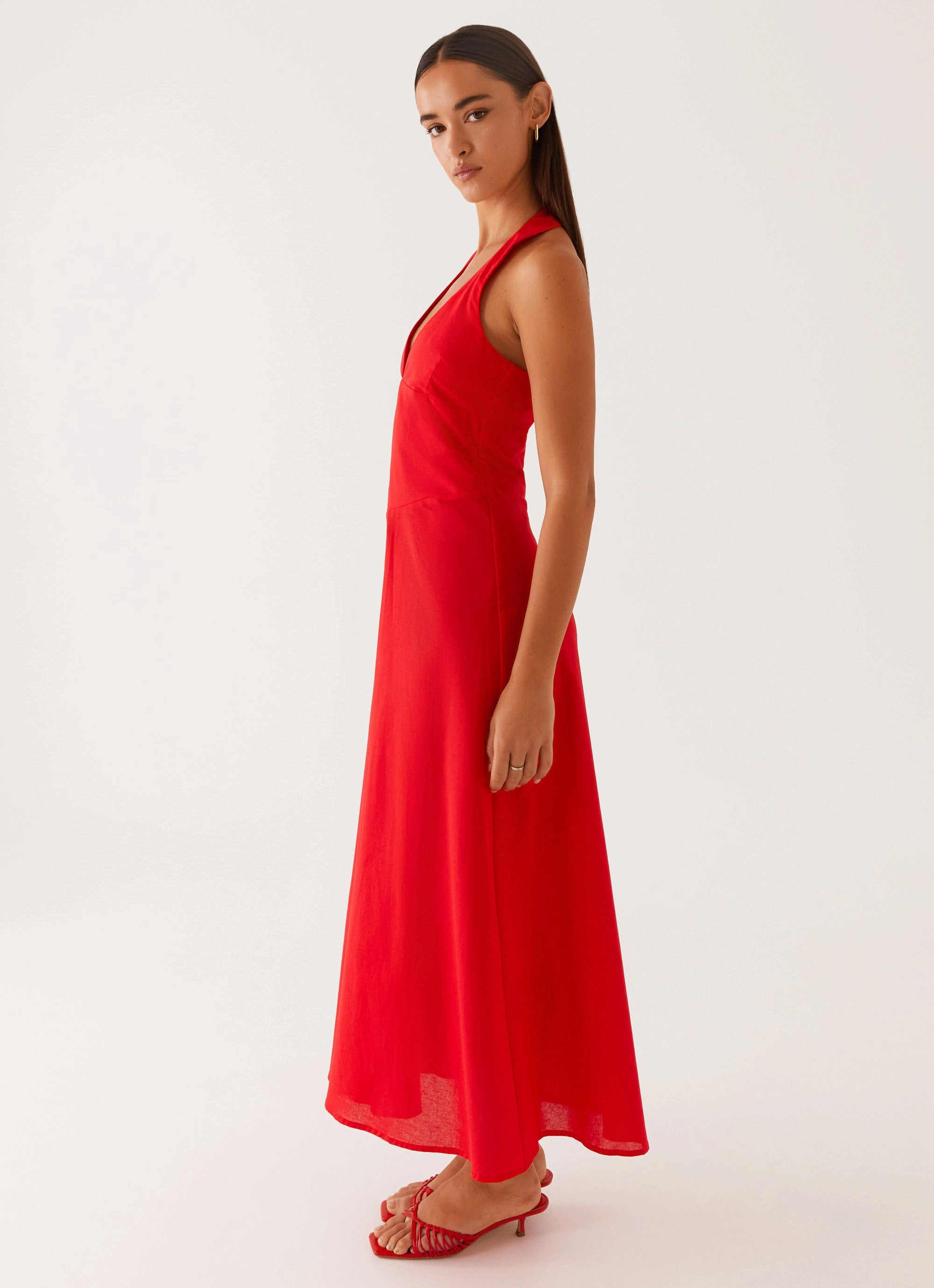 Falling For You Midi Dress - Red Light Mood