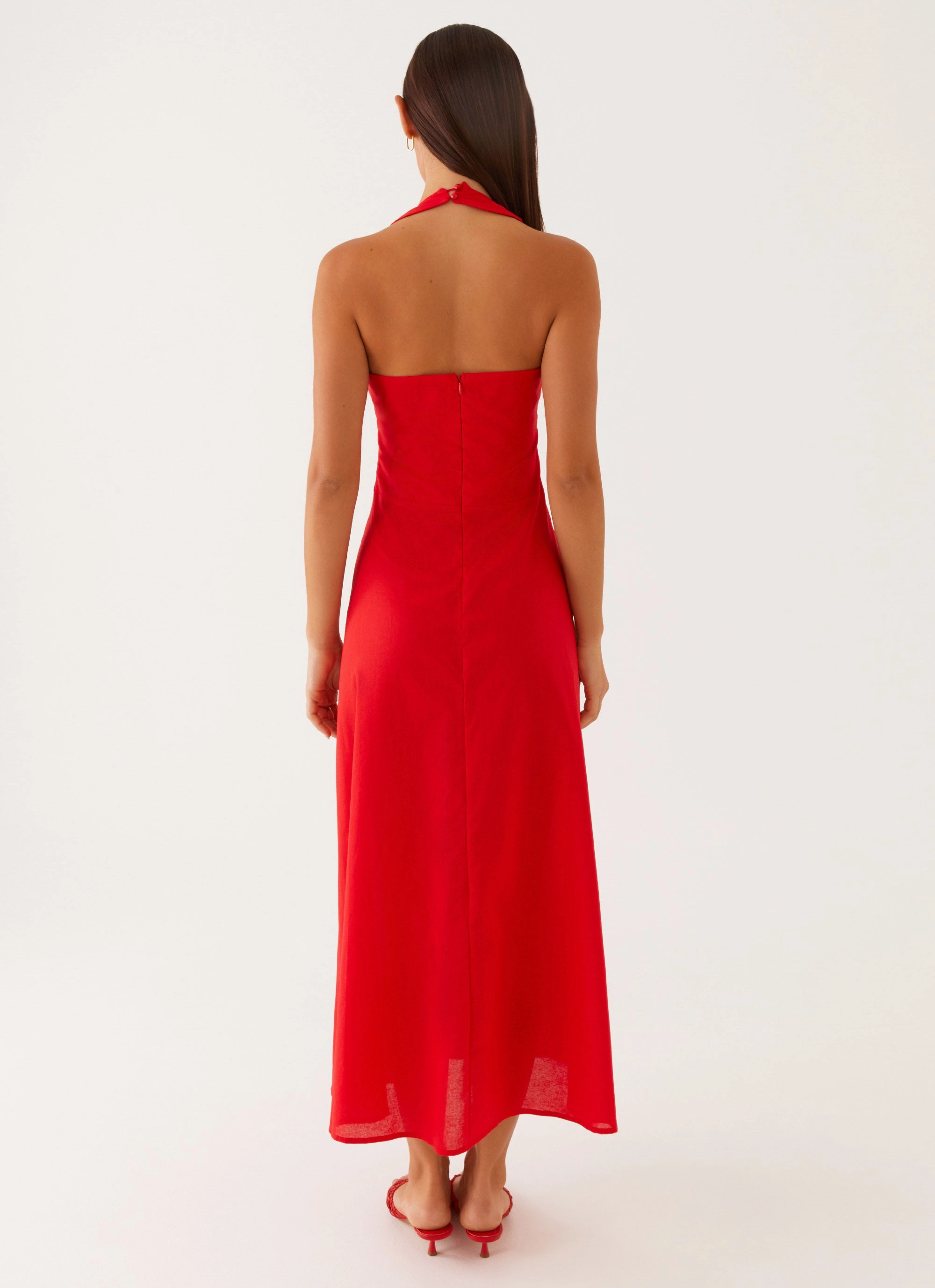 Falling For You Midi Dress - Red travel mode