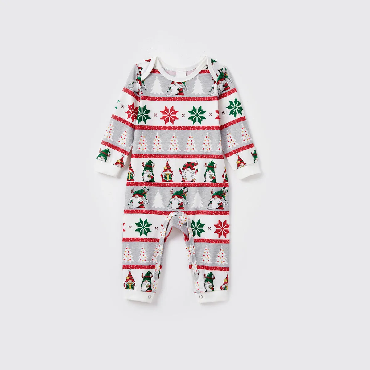 Family Christmas Pajamas Allover Gnomes Christmas Tree Pattern