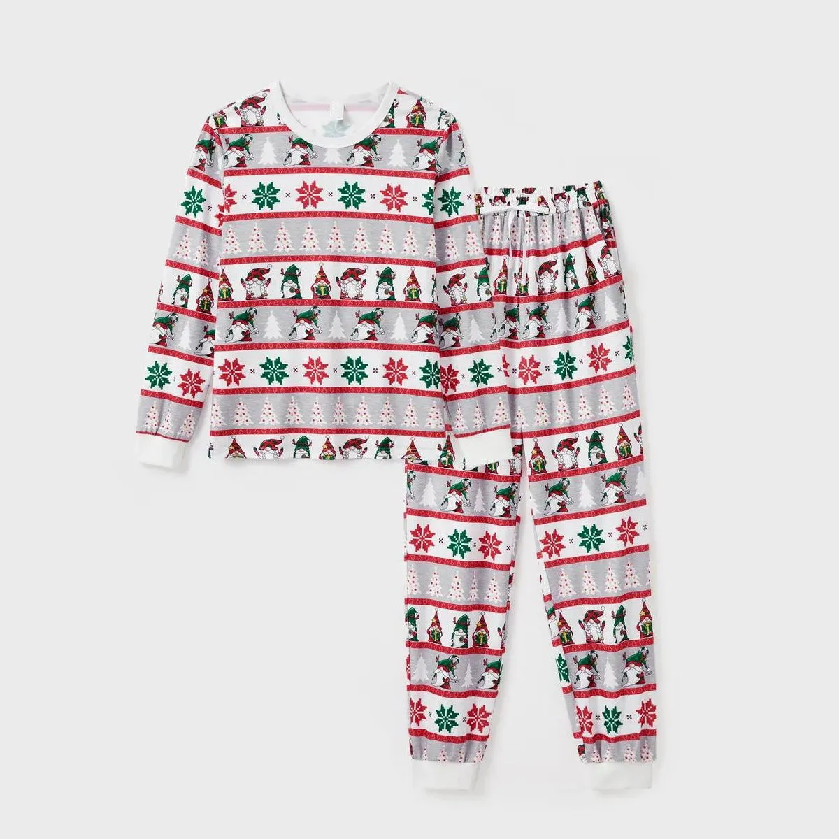 Family Christmas Pajamas Allover Gnomes Christmas Tree Pattern