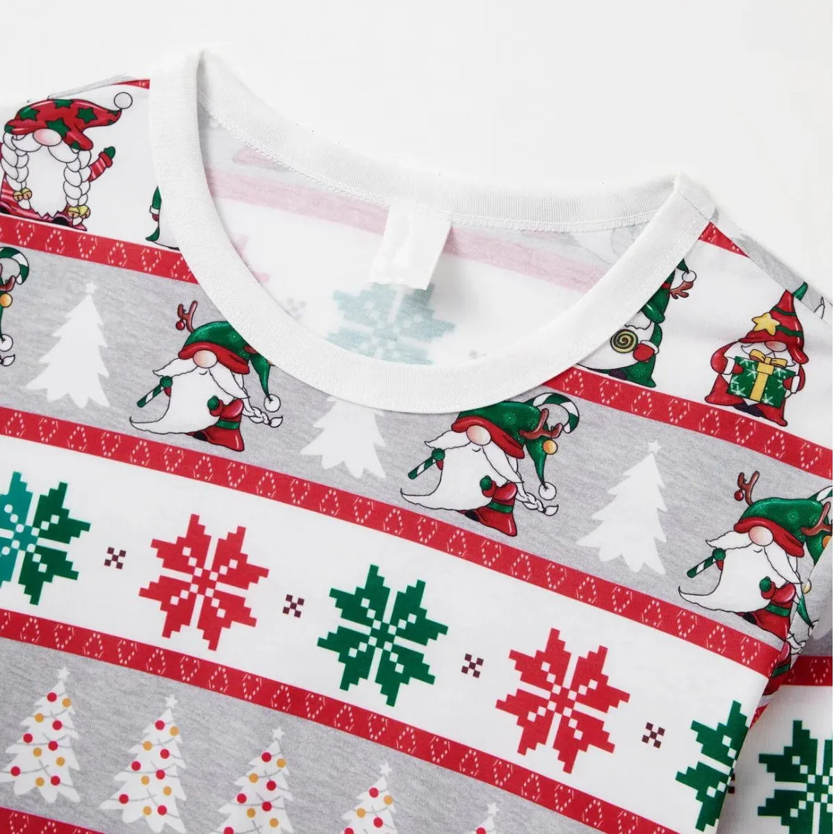 Family Christmas Pajamas Allover Gnomes Christmas Tree Pattern