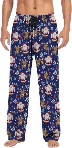 Family Christmas Pajamas Pants Pajama Pants with Drawstring and Pockets Mens Christmas Pajamas Men Pajama Set Pajama