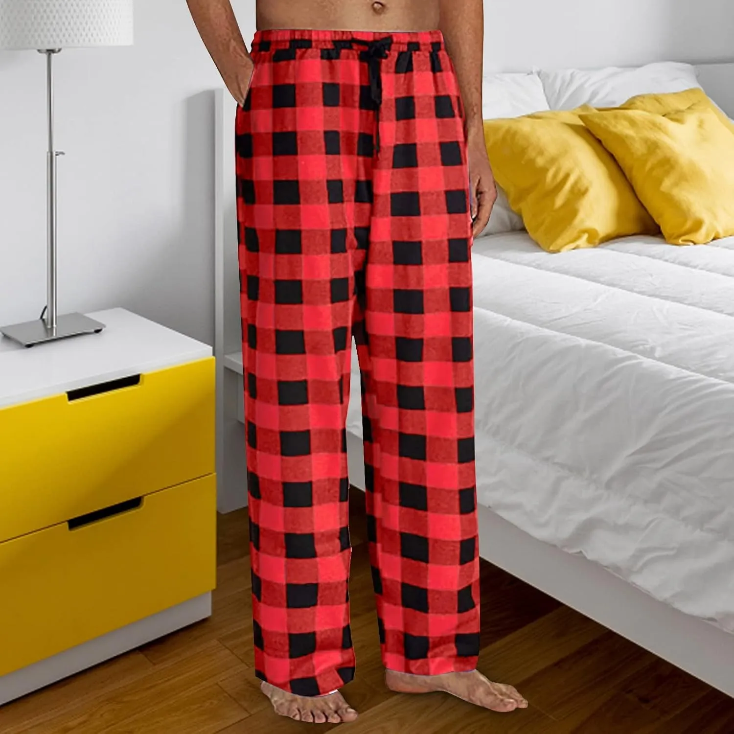 Family Christmas Pajamas Pants Pajama Pants with Drawstring and Pockets Mens Christmas Pajamas Men Pajama Set Pajama