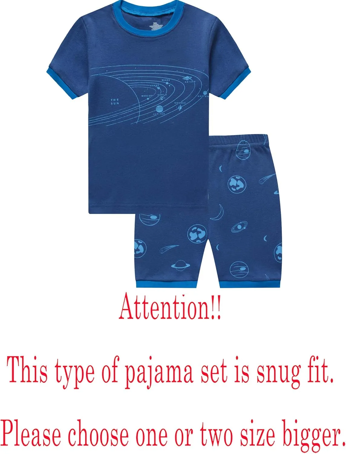 Family Feeling Boys Summer Pajamas Sets Short 100% Cotton Pjs