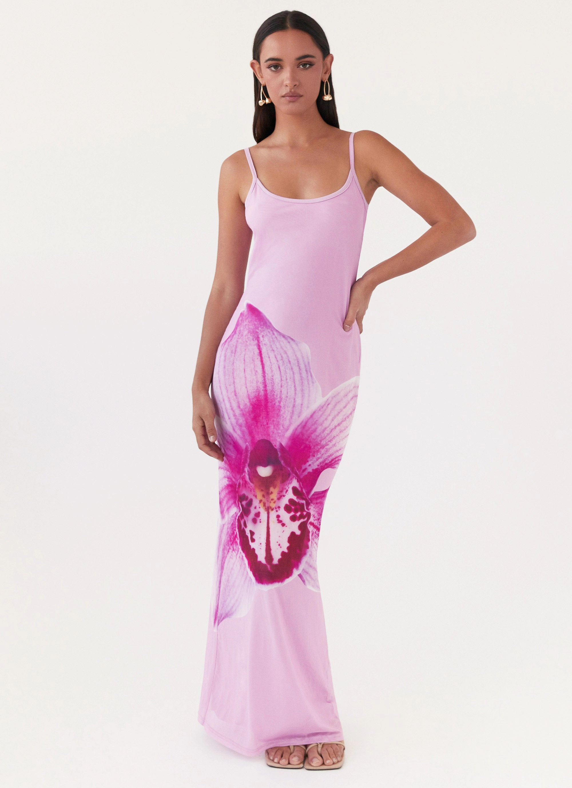 Light Rhythm Bad News Mesh Maxi Dress - Pink Magnolia