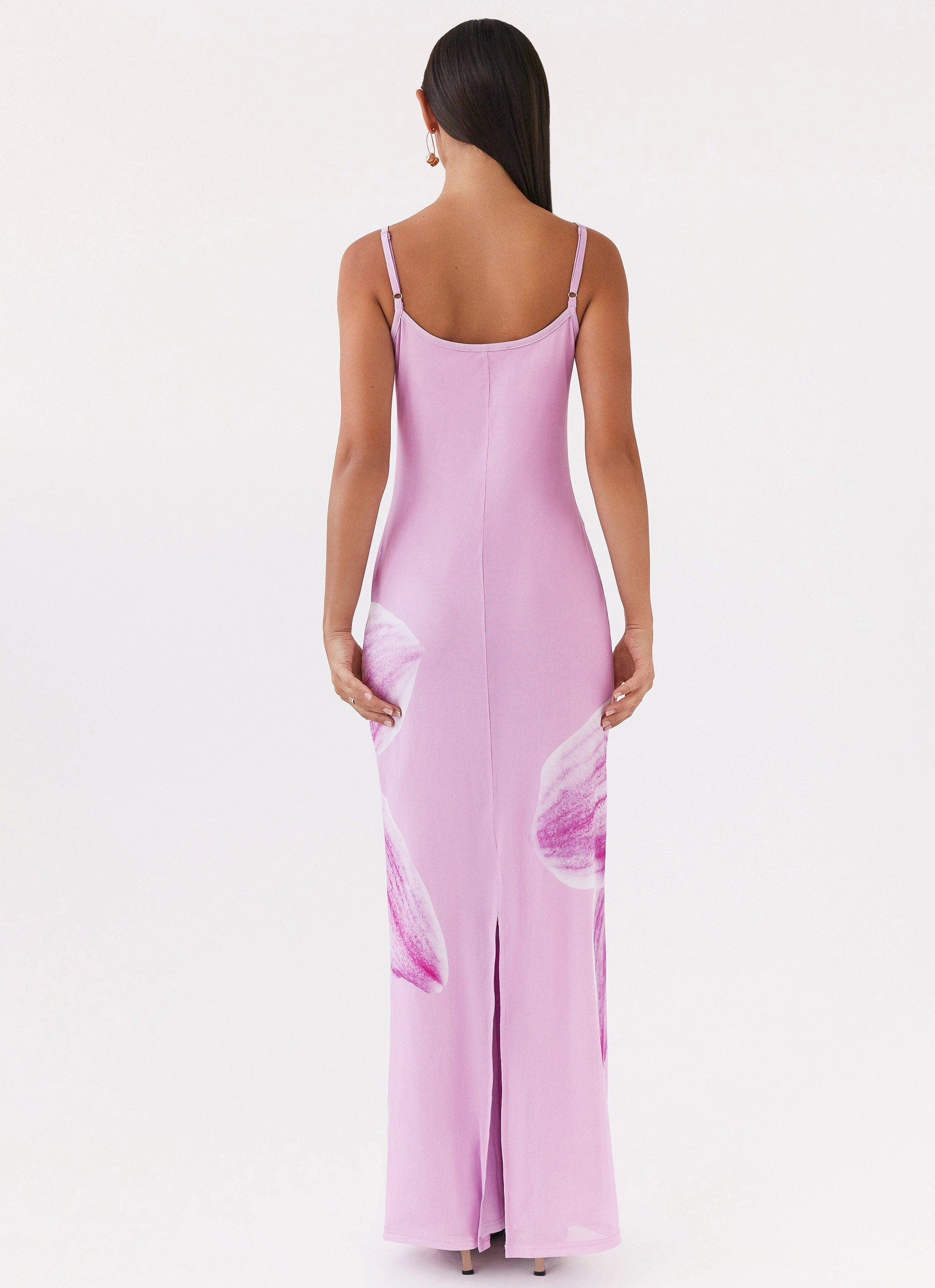 Chic Tailoring Design Easy Pairing Bad News Mesh Maxi Dress - Pink Magnolia