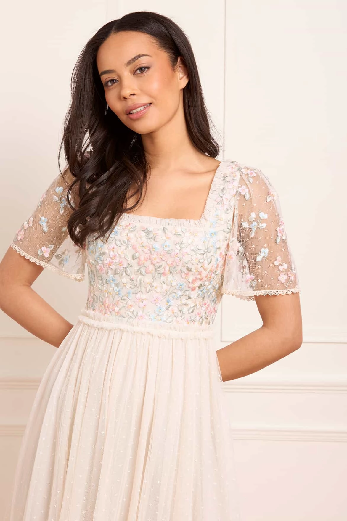 Versailles Ditsy Bodice Ankle Gown Spring Vibe