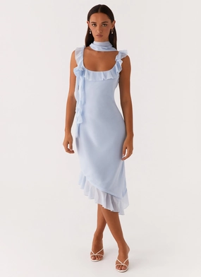 Soft Waist Fariday Midi Dress - Blue
