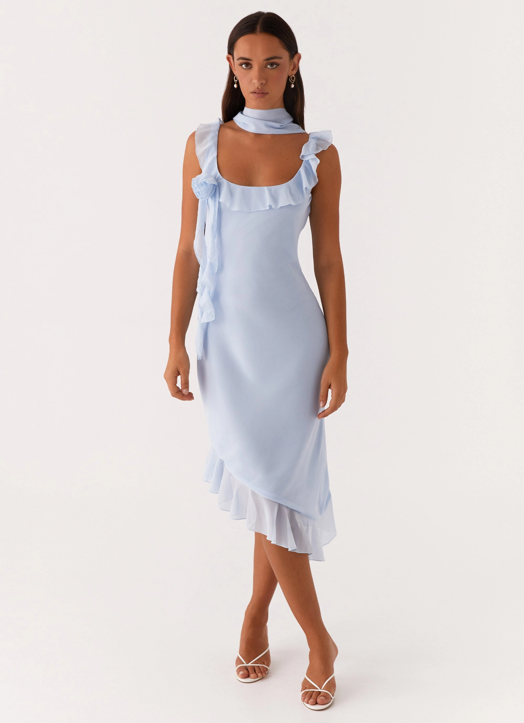 Soft Waist Fariday Midi Dress - Blue