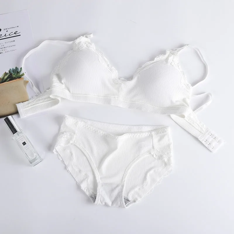 Fashion Adjustable Wireless Push-up Padded Bra Panty Set - FBP2018