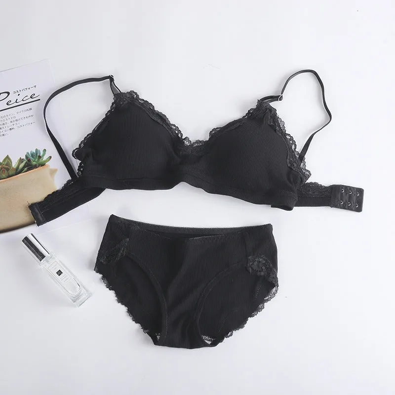 Fashion Adjustable Wireless Push-up Padded Bra Panty Set - FBP2018