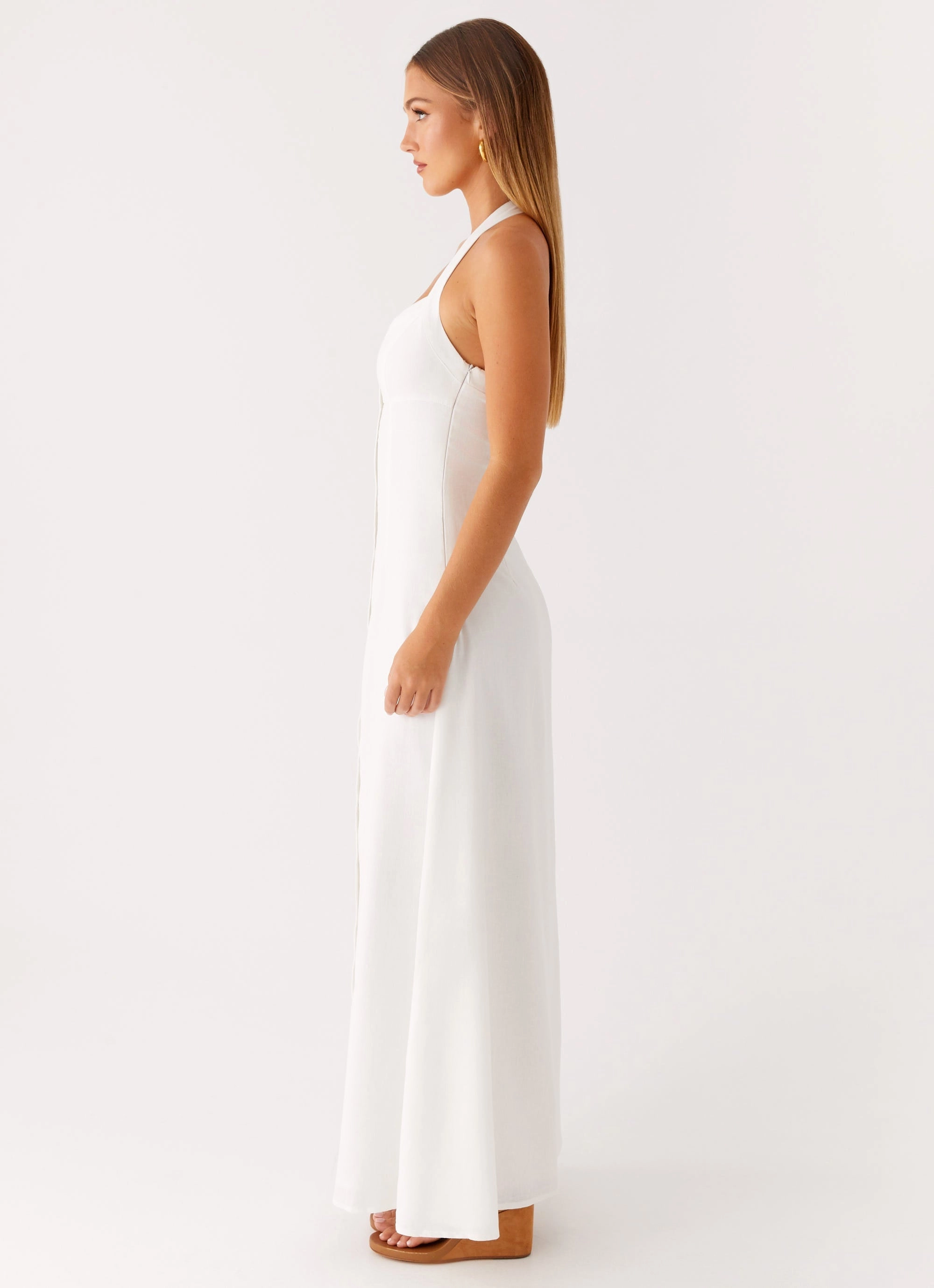 Jovanni Maxi Dress - White Bold Structure