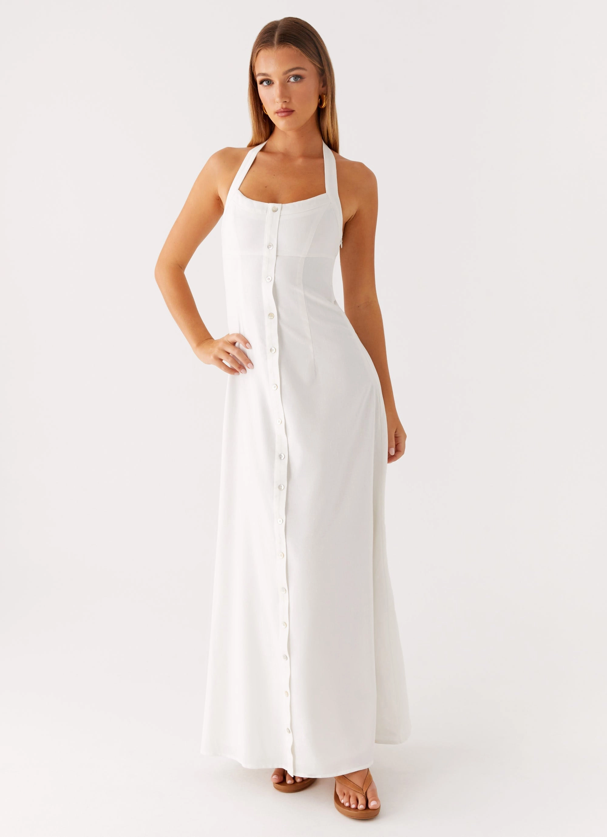Flattering Shape Jovanni Maxi Dress - White