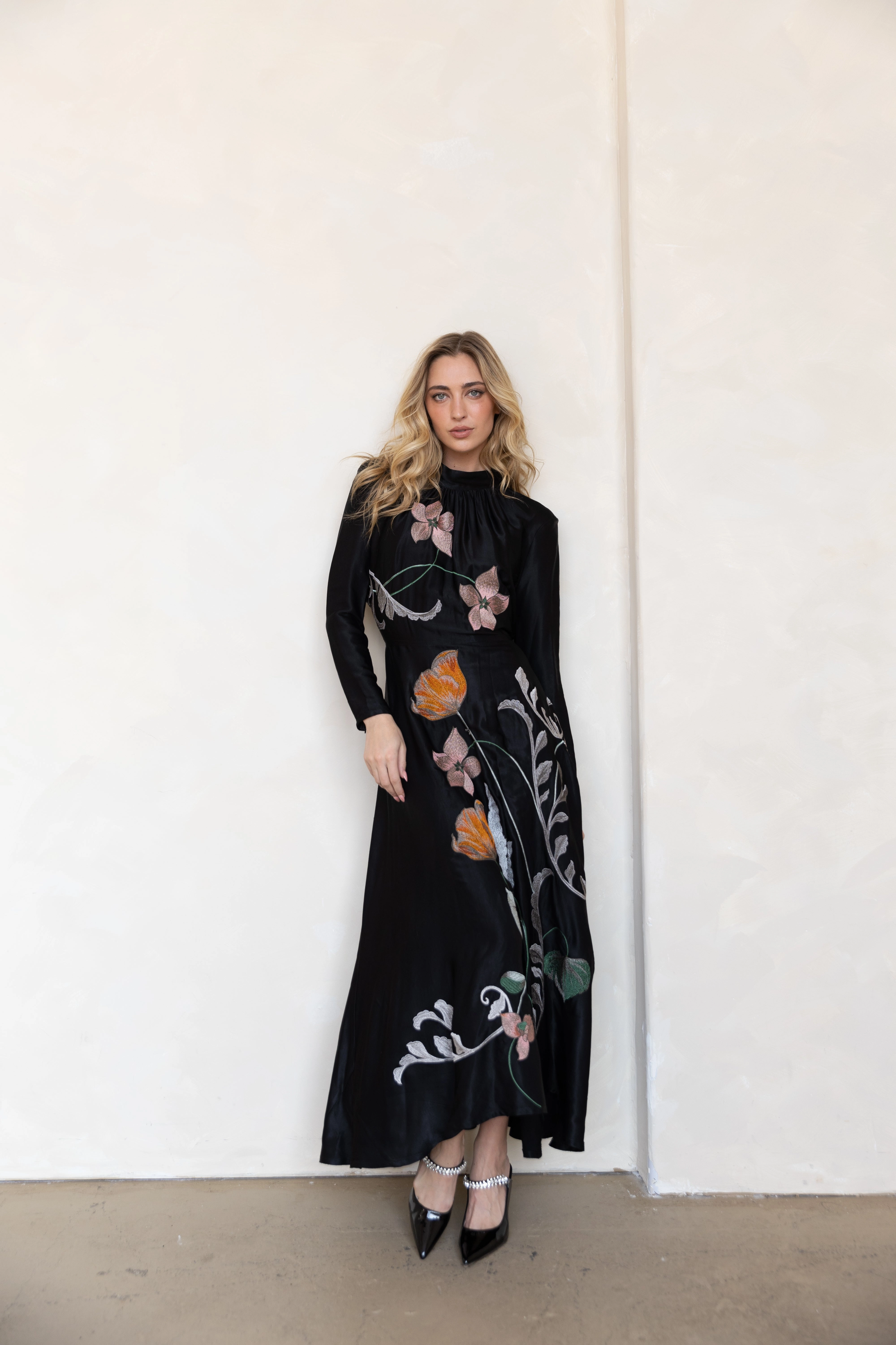 Romano Satin Maxi Subtle design