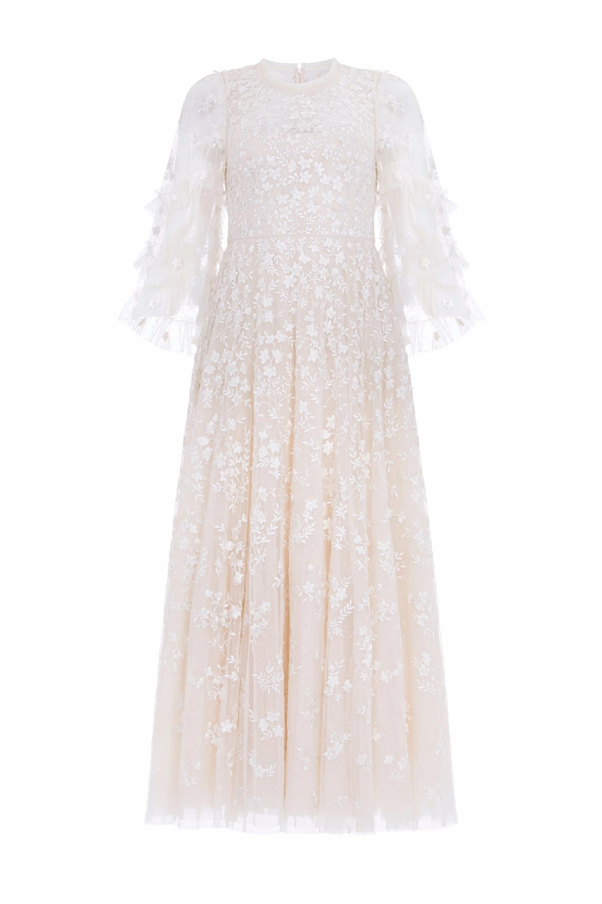 Effortless Wear Everett Bloom Round Neck Ankle Gown