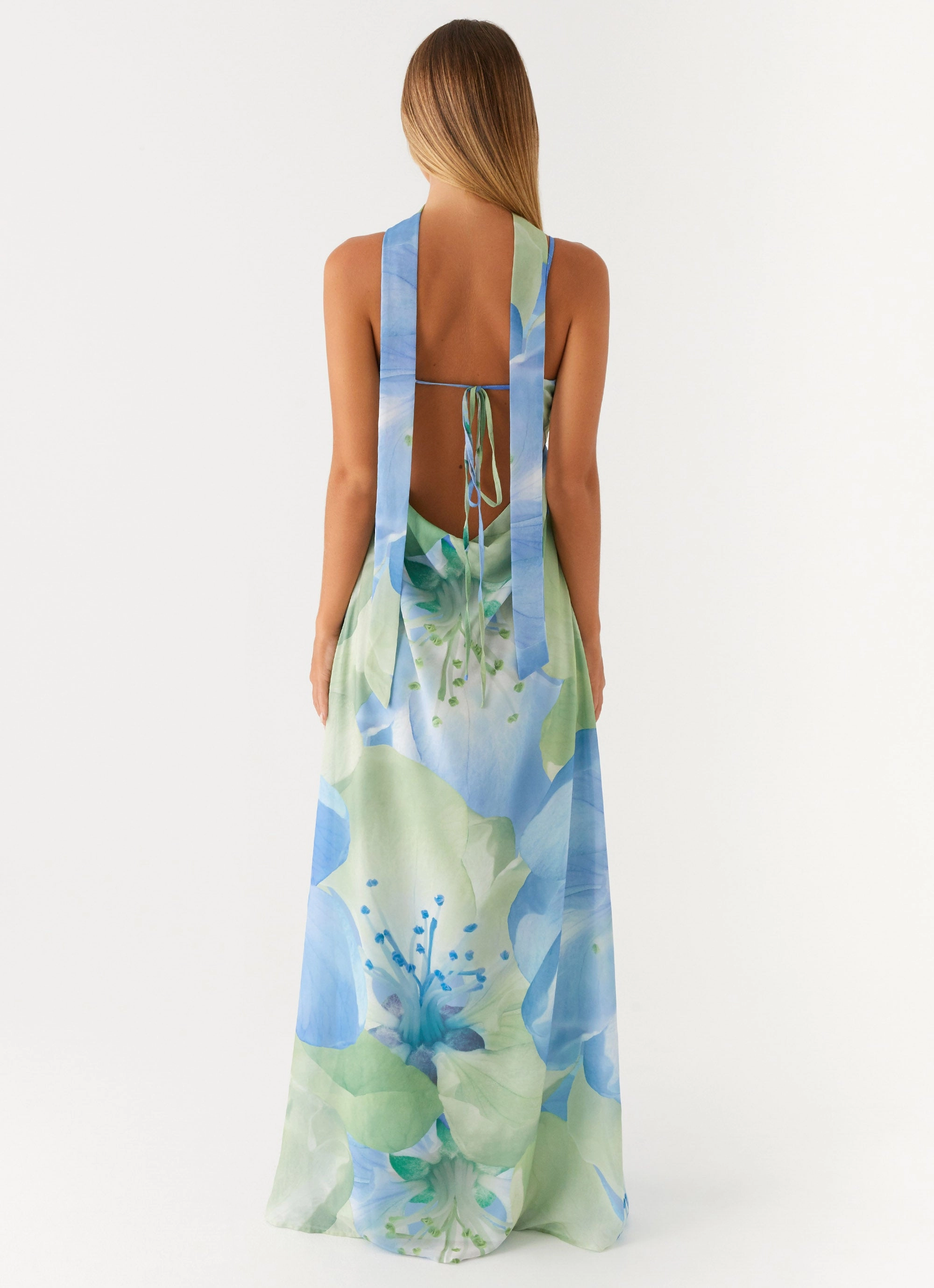 Contemporary Waist Sanctuary Maxi Dress - Flower Print